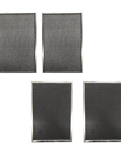 Replacement for Trion MAX 5 1400 441501-019 Aluminum / Carbon Pre/Post Filter Set:(2)- 12 x 16 x 1/4 Aluminum and (2) 12 x 16 x 1/4 Carbon