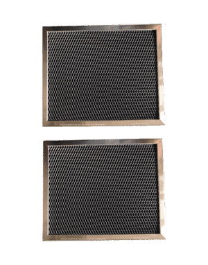 Aluminum and Activated Carbon Range Hood Filter - 8 x 9 1/2 x 5/16 - 2 Pack