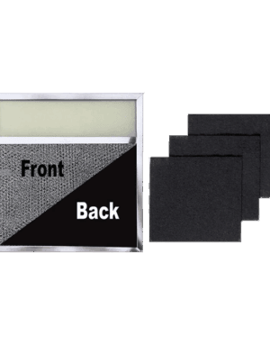 Range Filter with Lens Light + Replacement Charcoal Filters (3-Pack) - 11.5 x 11.75 x .375 with Light Lens