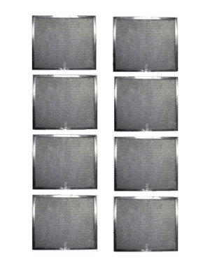 Aluminum Replacement Range Hood Filter 9-7/8 x 11-11/16 x 3/8 (8-Pack)