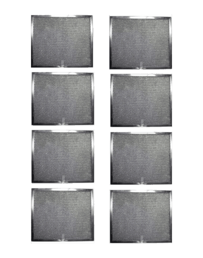 Aluminum Replacement Range Hood Filter 9-7/8 x 11-11/16 x 3/8 (8-Pack)