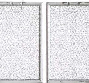Aluminum Range Filters Compatible with Many Amana / GE/ Kitchenaid / LG / Maycor / Maytag / Whirlpool Models- 4 3/4 x 13 x 3/32 - 2 Pack