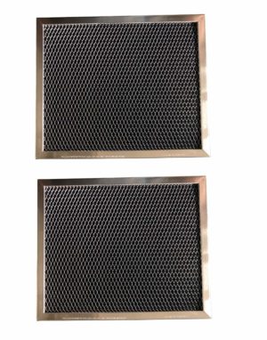 Aluminum and Activated Carbon Range Hood Filter - 8 x 9 1/2 x 5/16 - 2 Pack