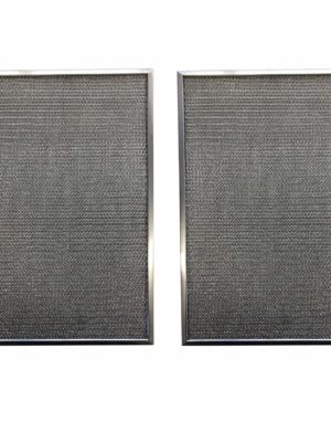 Replacement Aluminum Pre/Post Filter- 203373 9-7/8 X 19-13/16 X 3/8 2TSSS - Compatible with Honeywell Models F50E1083, F50E1091, F50E1182, F50E1190, F50E1315, F50E1223, F50A1124, - (2-Pack)